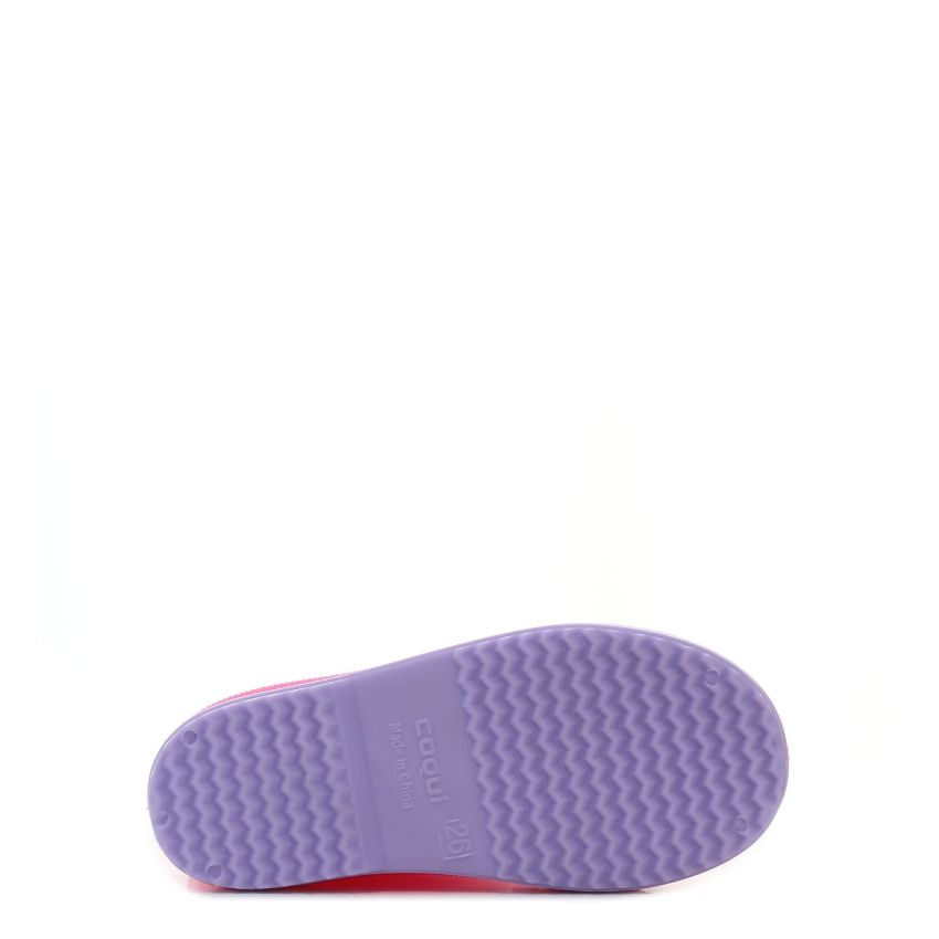 Coqui Rainy Collar Frog villogó magenta gyerek gumicsizma