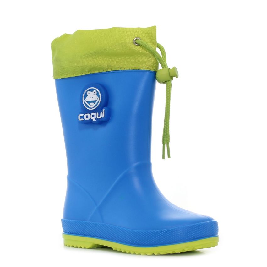 Coqui Rainy Collar Frog kék gyerek gumicsizma