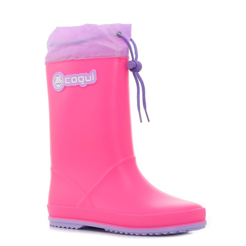 Coqui Rainy Collar rózsaszín gyerek gumicsizma