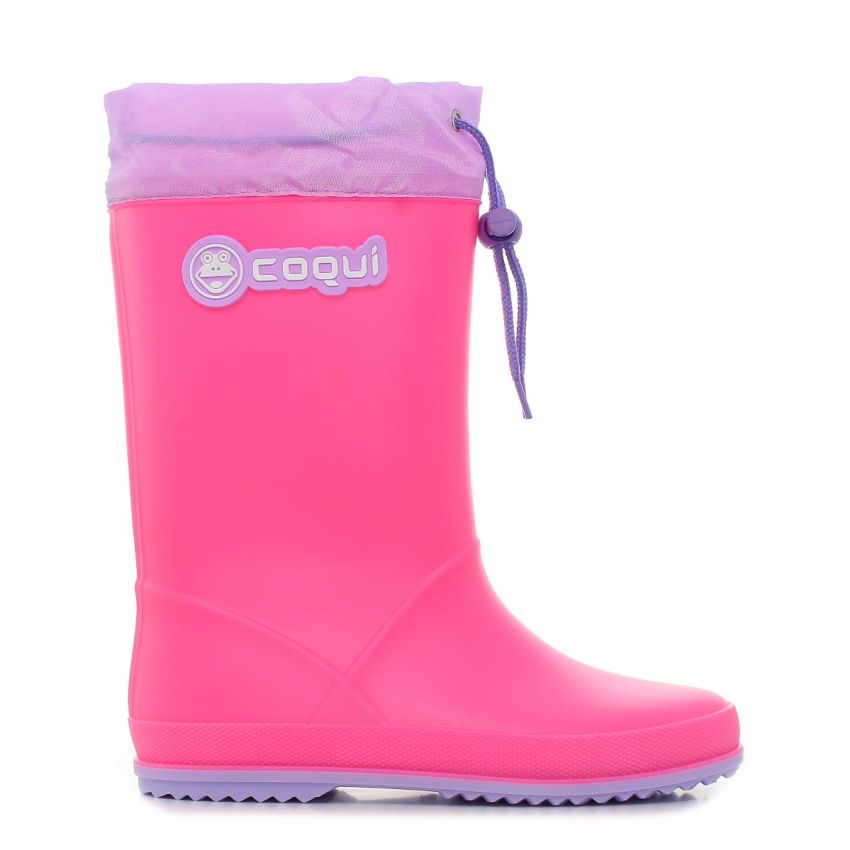Coqui Rainy Collar rózsaszín gyerek gumicsizma