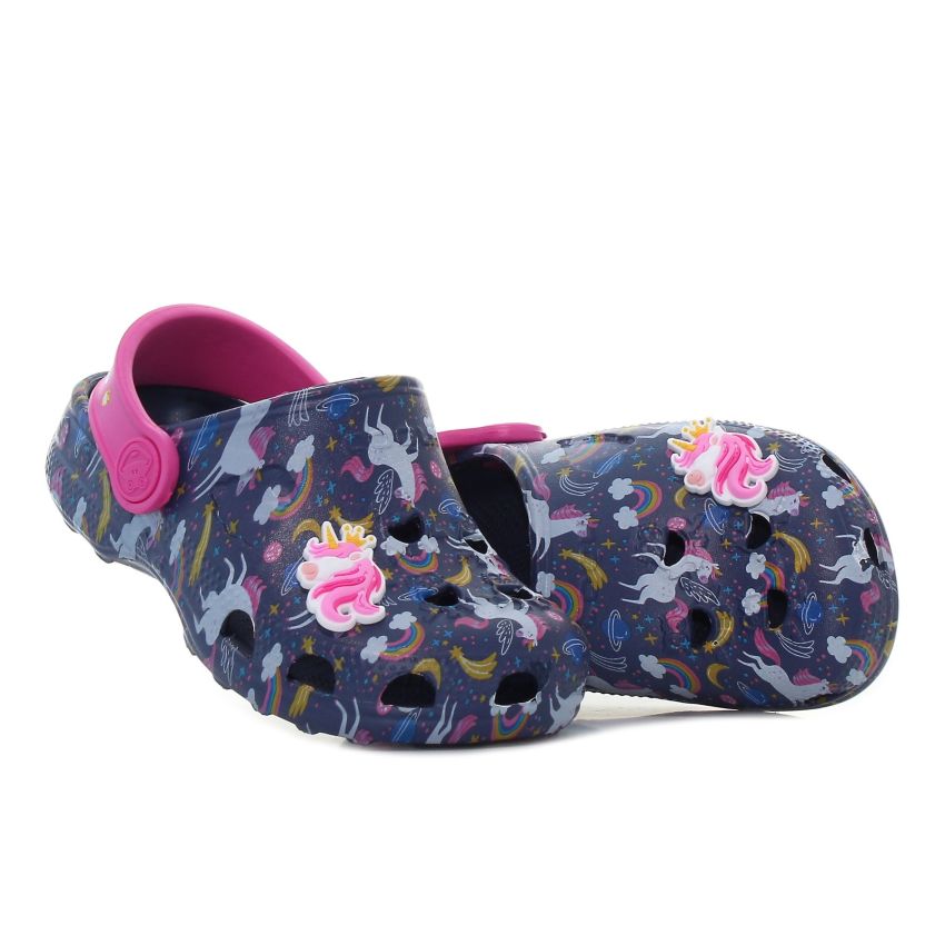 Coqui - Little Frog sötétkék gyerek papucs