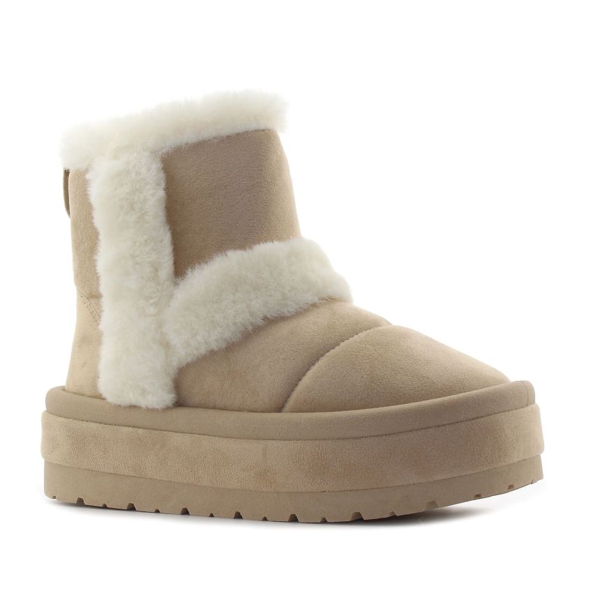 Monogrant - Jena bézs női csizma