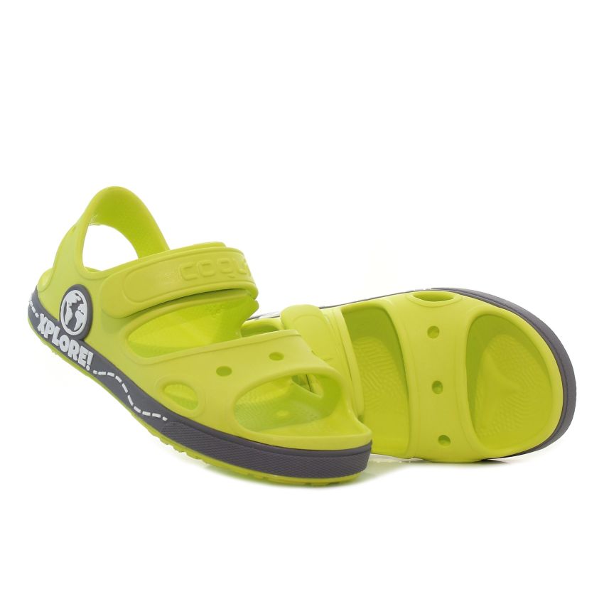 Coqui Yogi neonzöld gyerek szandál