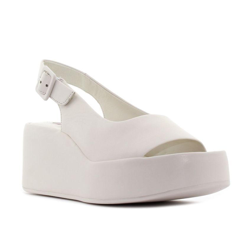 Högl Loulou krémszínű női platformos bőr szandál