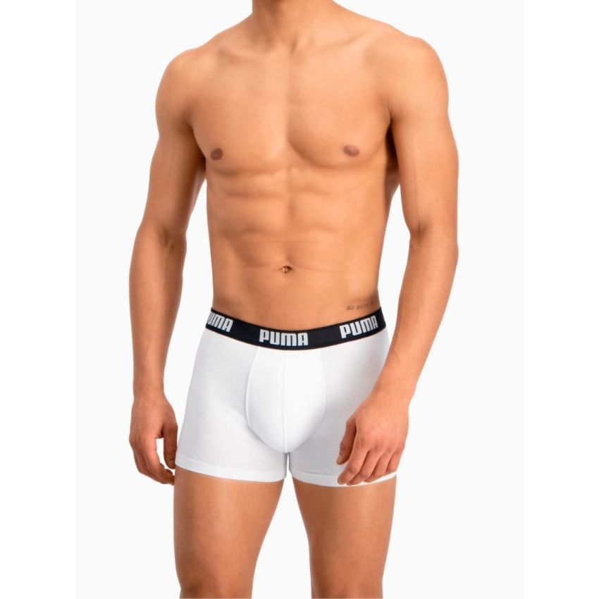Puma Basic Boxer fehér-fekete 2db-os szett