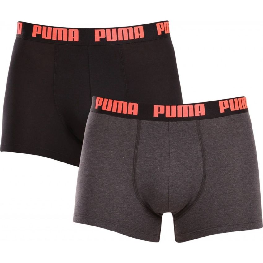 Puma Basic fekete-szürke Boxer 2db-os szett