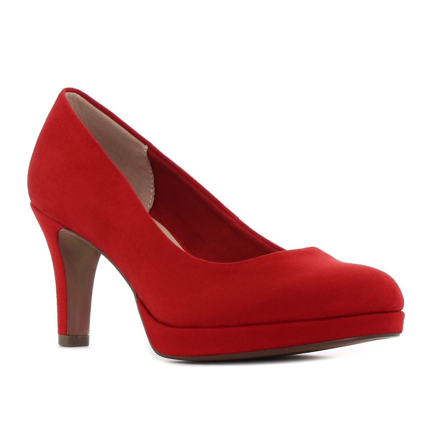 Tamaris piros női magassarkú