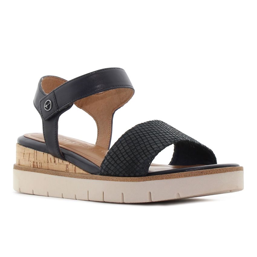 Tamaris fekete női szandál