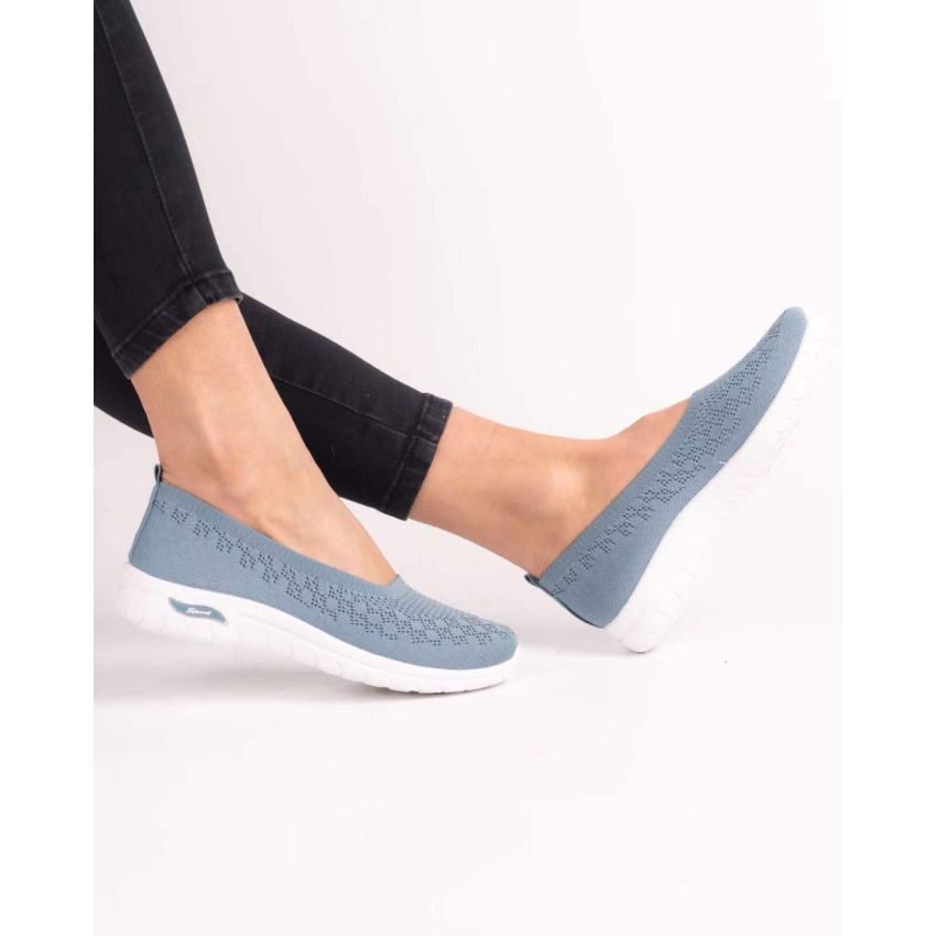 Bosido Rebeka kék női bebújós cipő