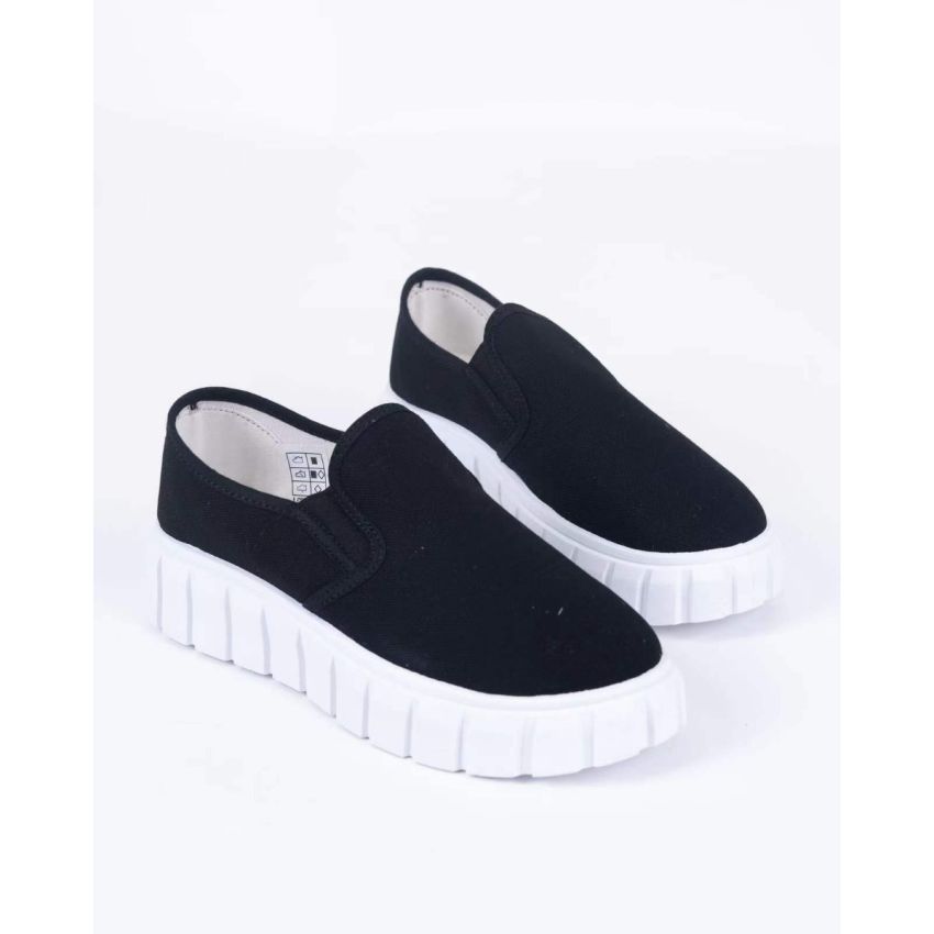 Bosido Slip fekete női bebújós cipő