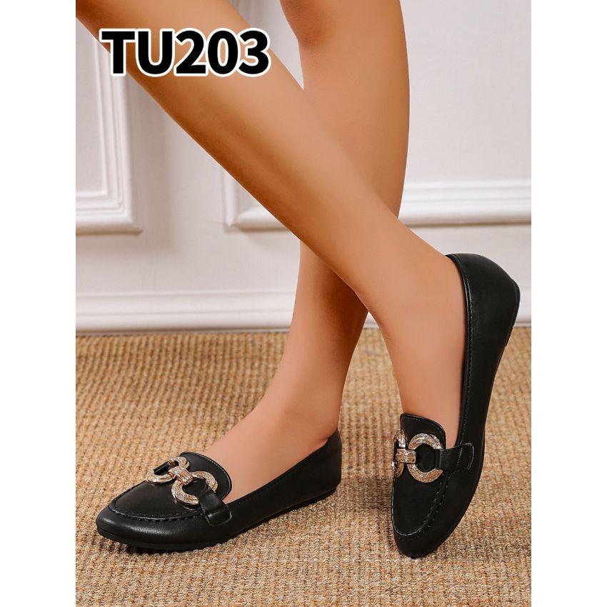 Seastar Lale fekete női bebújós cipő