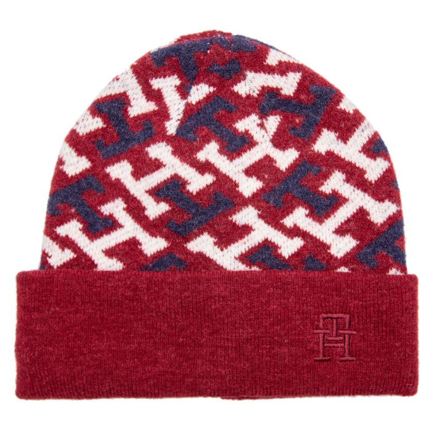 Tommy Hilfiger Iconic Monogram bordó női sapka