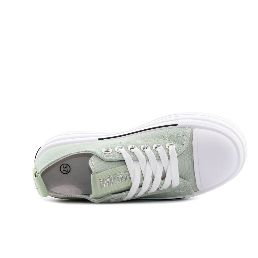 Yolera - Amour zöld női platformos cipő