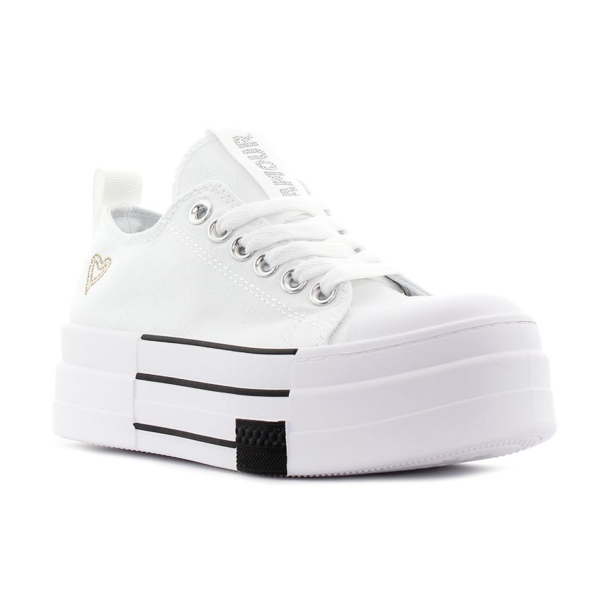 Yolera - Amour fehér női platformos cipő