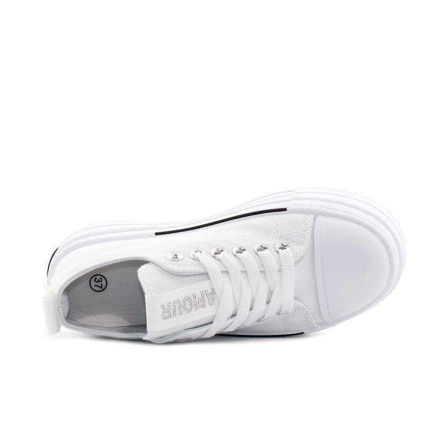 Yolera - Amour fehér női platformos cipő