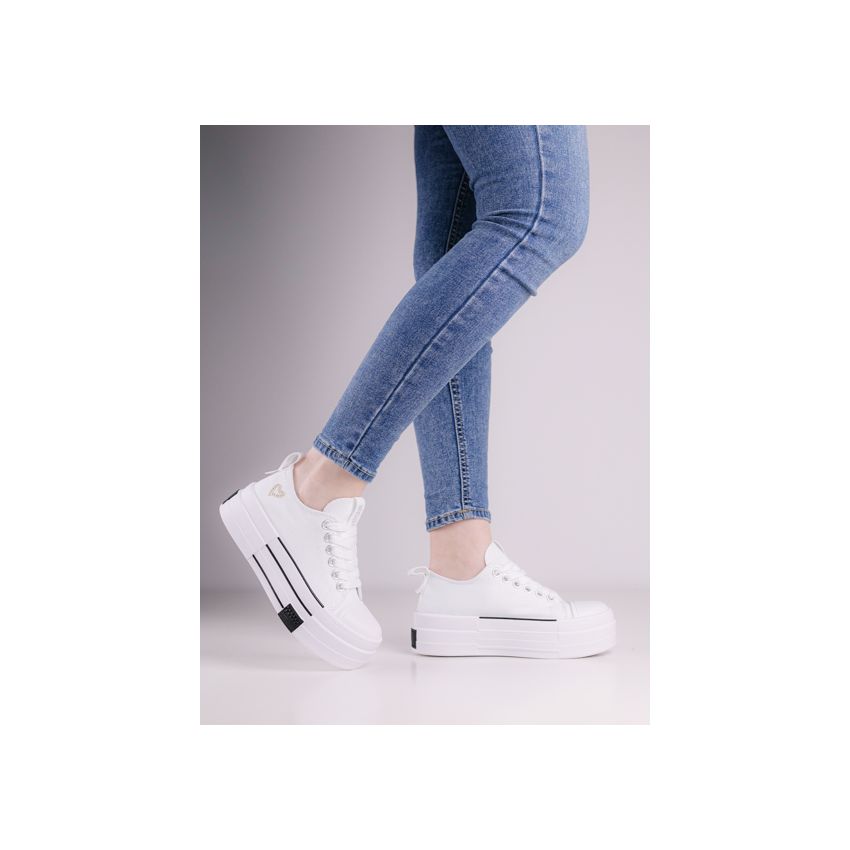 Yolera - Amour fehér női platformos cipő