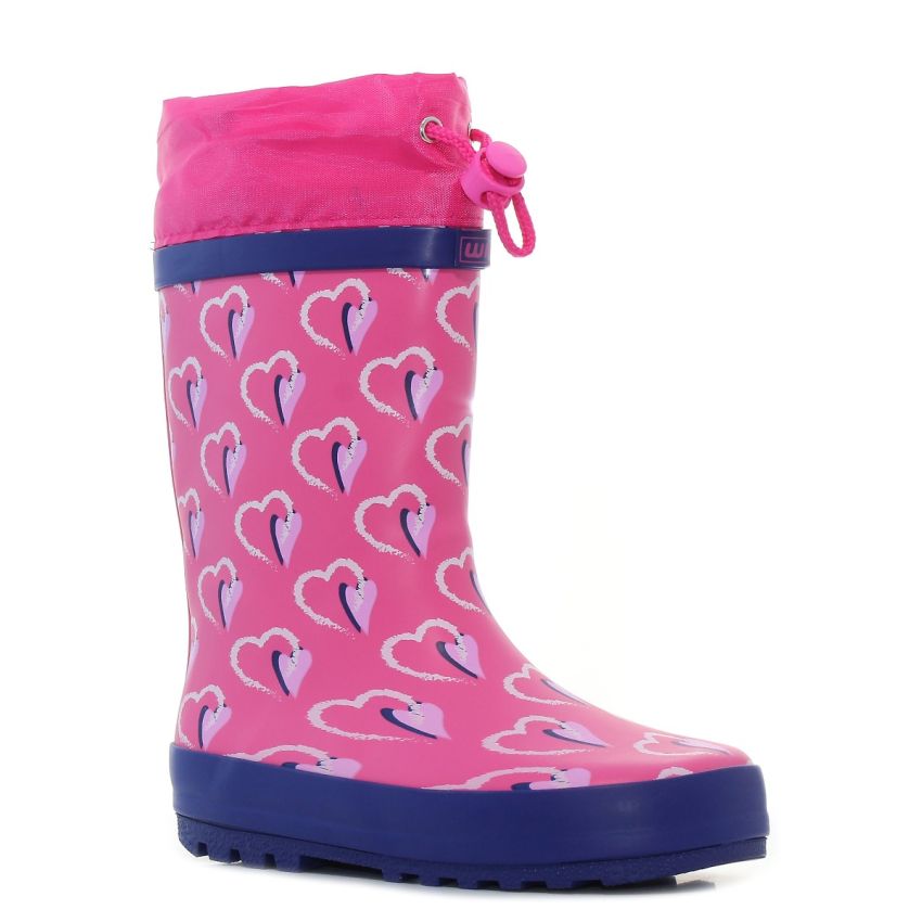 Wink - RubHeart rózsaszín baba gumicsizma