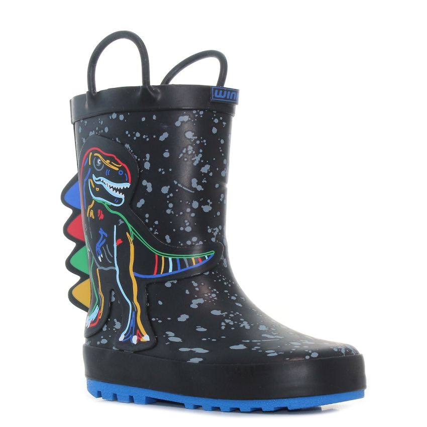 Wink - RubRex fekete gyerek gumicsizma