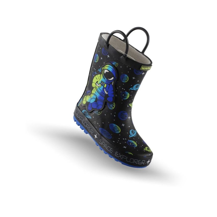 Wink - RubNaut fekete gyerek gumicsizma