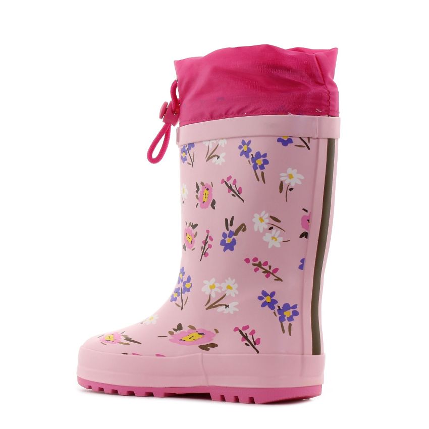 Wink - RB Flores rózsaszín bélelt gyerek gumicsizma
