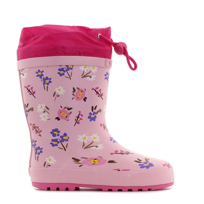 Wink - RB Flores rózsaszín bélelt gyerek gumicsizma