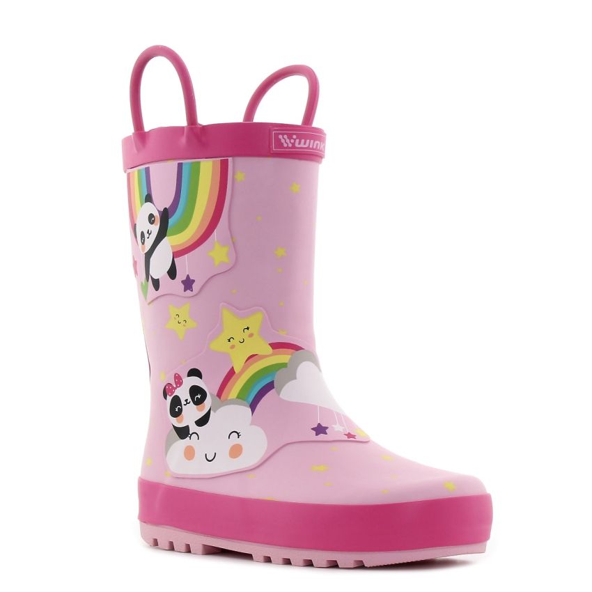 Wink - Aqqo - Happy Rainbow rózsaszín baba gumicsizma