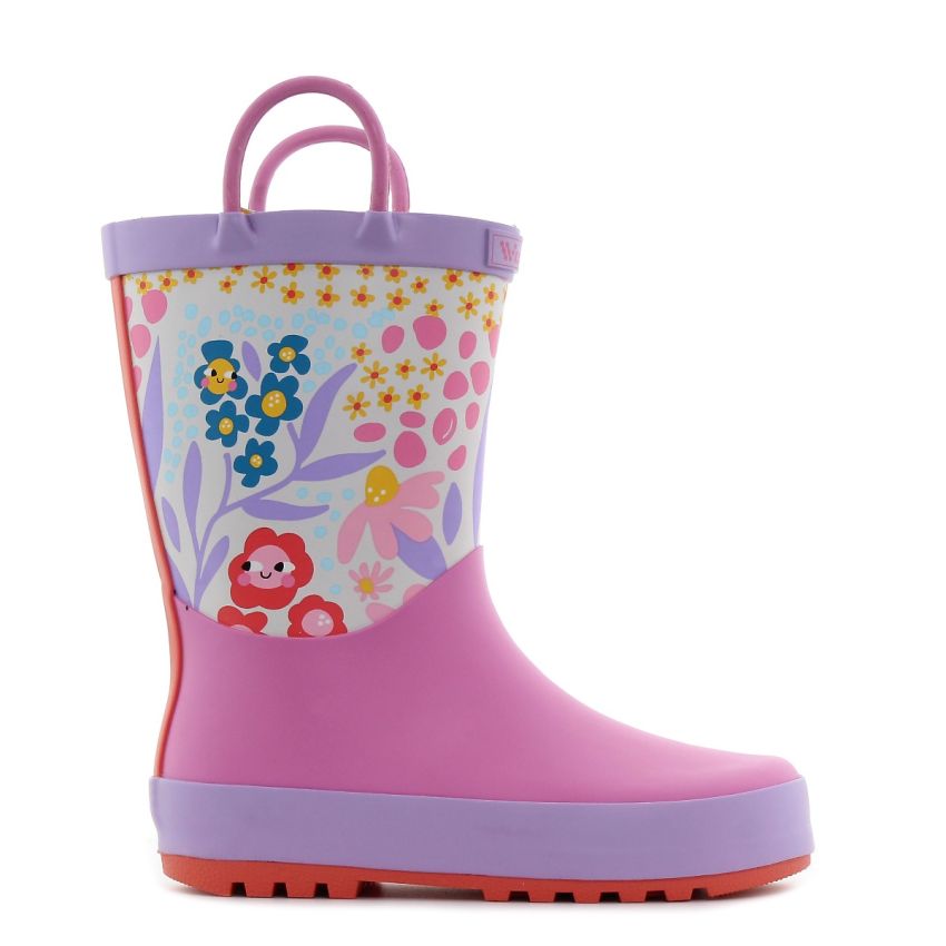 Wink - Aqqo - Flowers rózsaszín baba gumicsizma