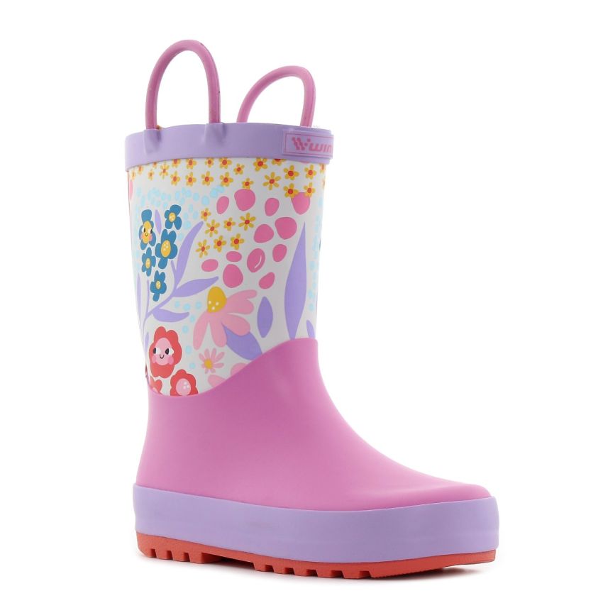 Wink - Aqqo - Flowers rózsaszín gyerek gumicsizma