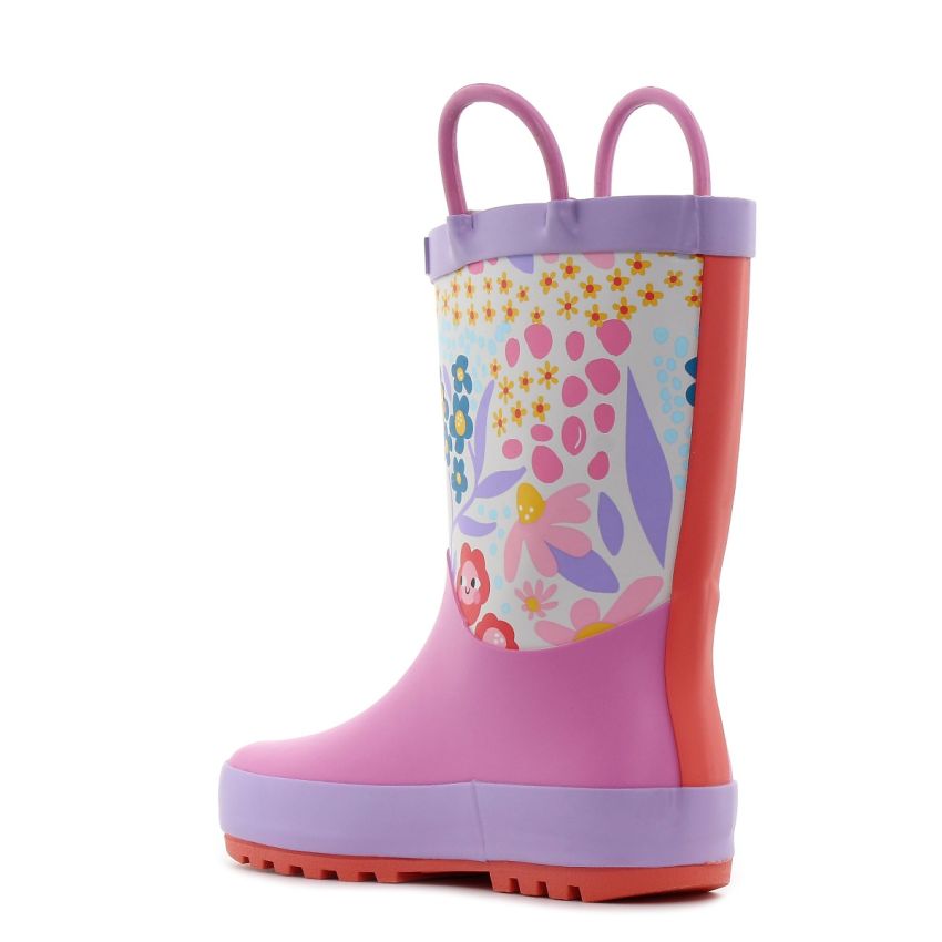 Wink - Aqqo - Flowers rózsaszín gyerek gumicsizma