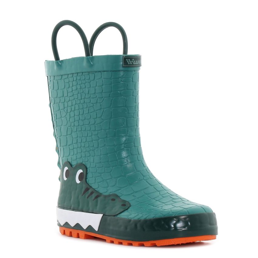 Wink - Aqqo - Aligator sötétzöld gyerek gumicsizma