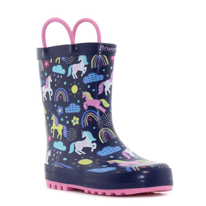 Wink - Aqqo - Rainbow sötétkék gyerek gumicsizma