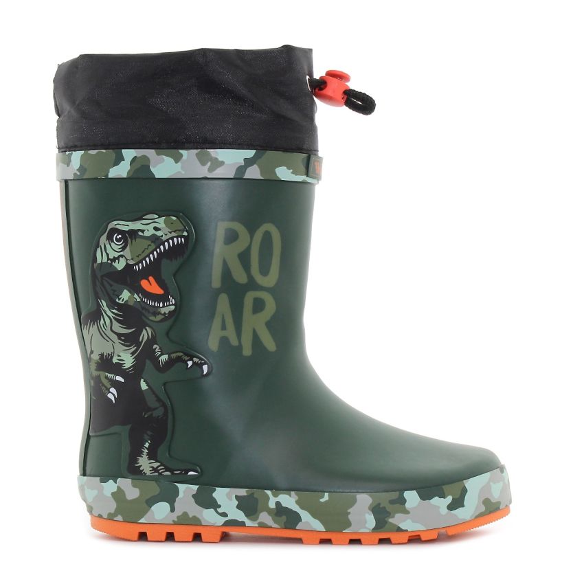 Wink - Aqqo - T-Rex keki bélelt gyerek gumicsizma