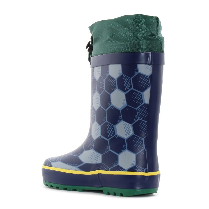 Wink - Aqqo - Futball sötétkék bélelt baba gumicsizma