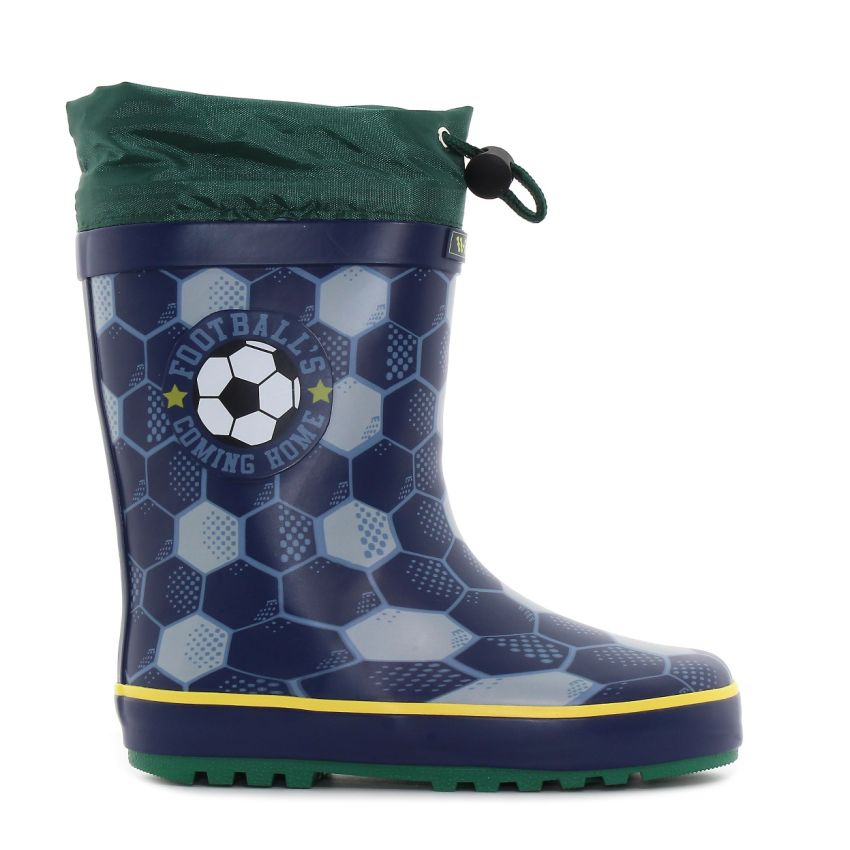 Wink - Aqqo - Futball sötétkék bélelt gyerek gumicsizma
