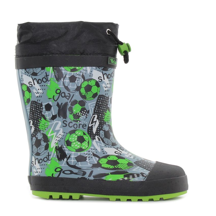 Wink - Aqqo - Futball fekete bélelt baba gumicsizma