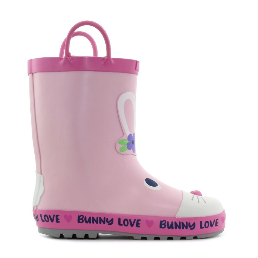 Wink - Aqqo - Bunny Love rózsaszín bélelt gyerek gumicsizma