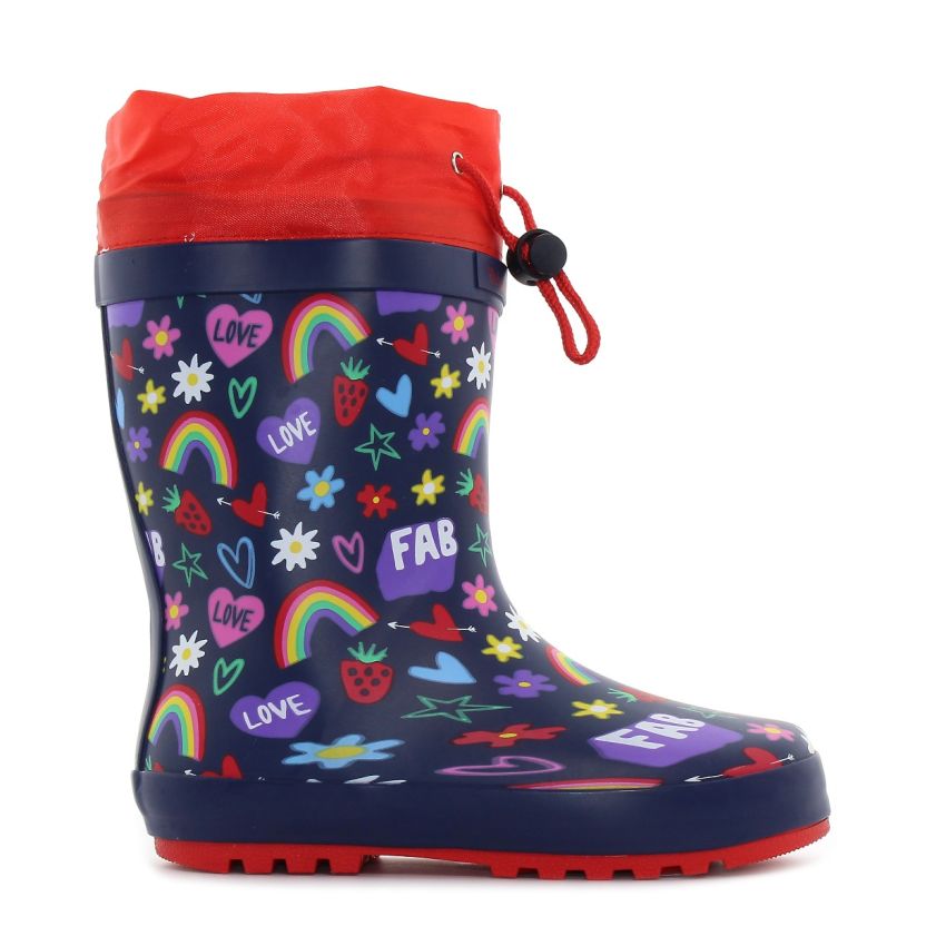 Wink - Aqqo - Mesés sötétkék bélelt gyerek gumicsizma