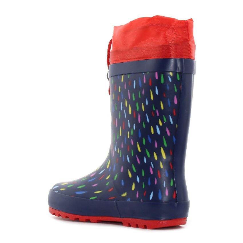 Wink - Aqqo - Esőcsepp sötétkék bélelt gyerek gumicsizma