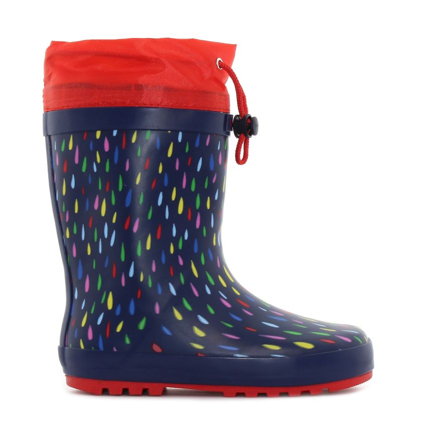 Wink - Aqqo - Esőcsepp sötétkék bélelt gyerek gumicsizma
