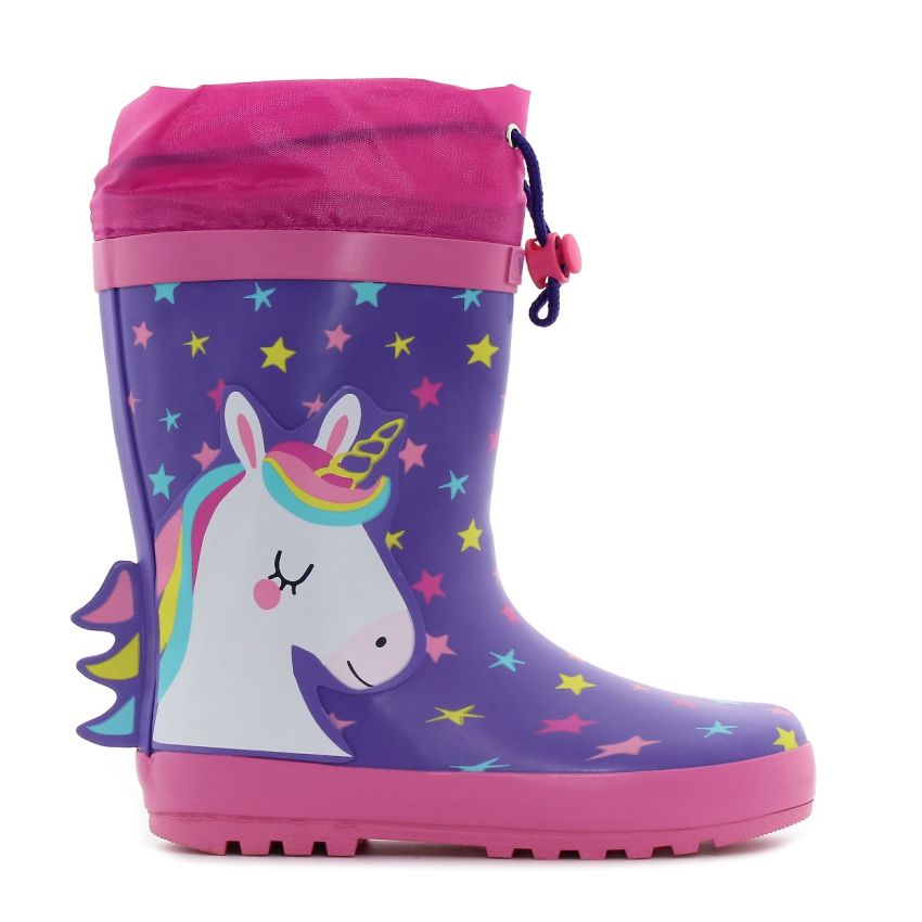 Wink - Aqqo - Unikornis lila bélelt gyerek gumicsizma