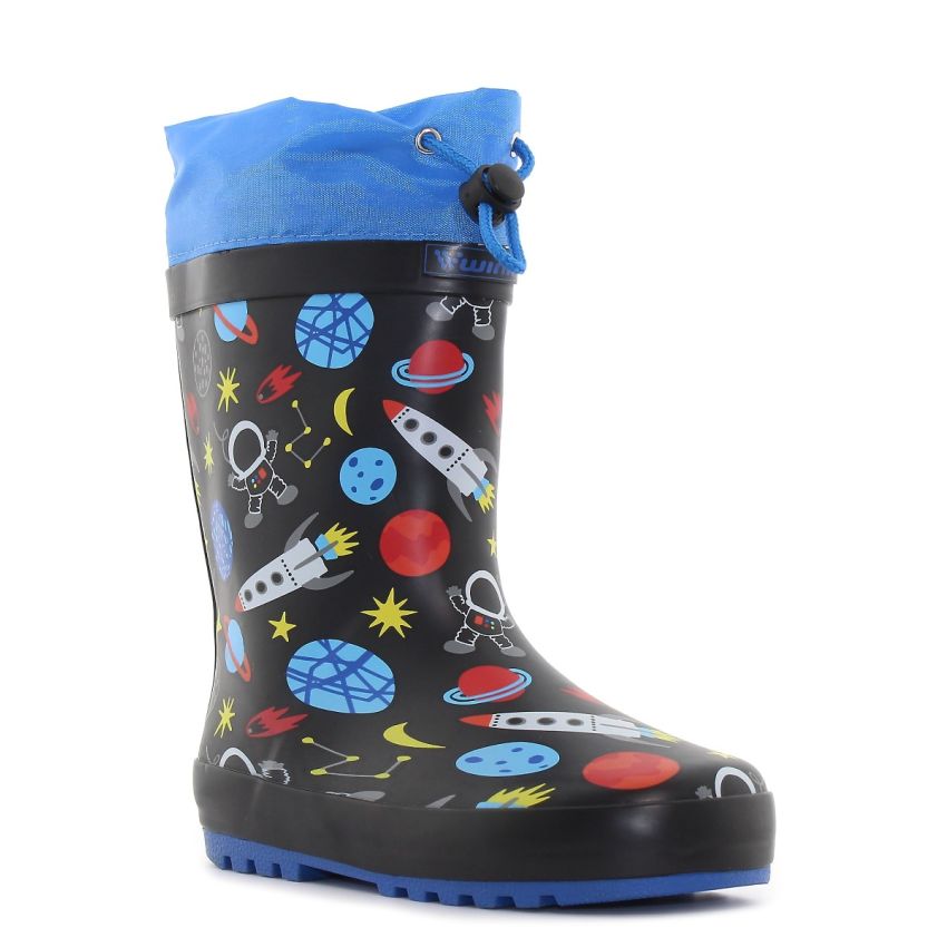 Wink - Aqqo - Space fekete bélelt baba gumicsizma