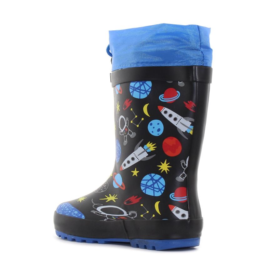 Wink - Aqqo - Space fekete bélelt baba gumicsizma