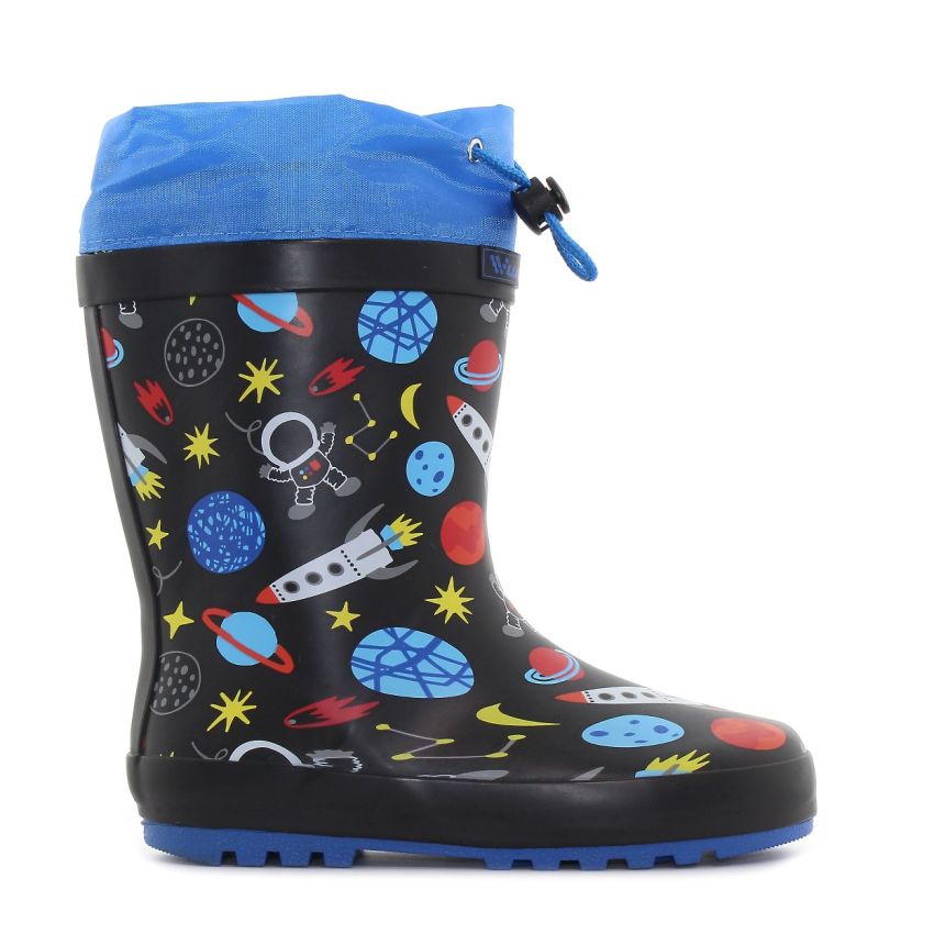 Wink - Aqqo - Space fekete bélelt baba gumicsizma