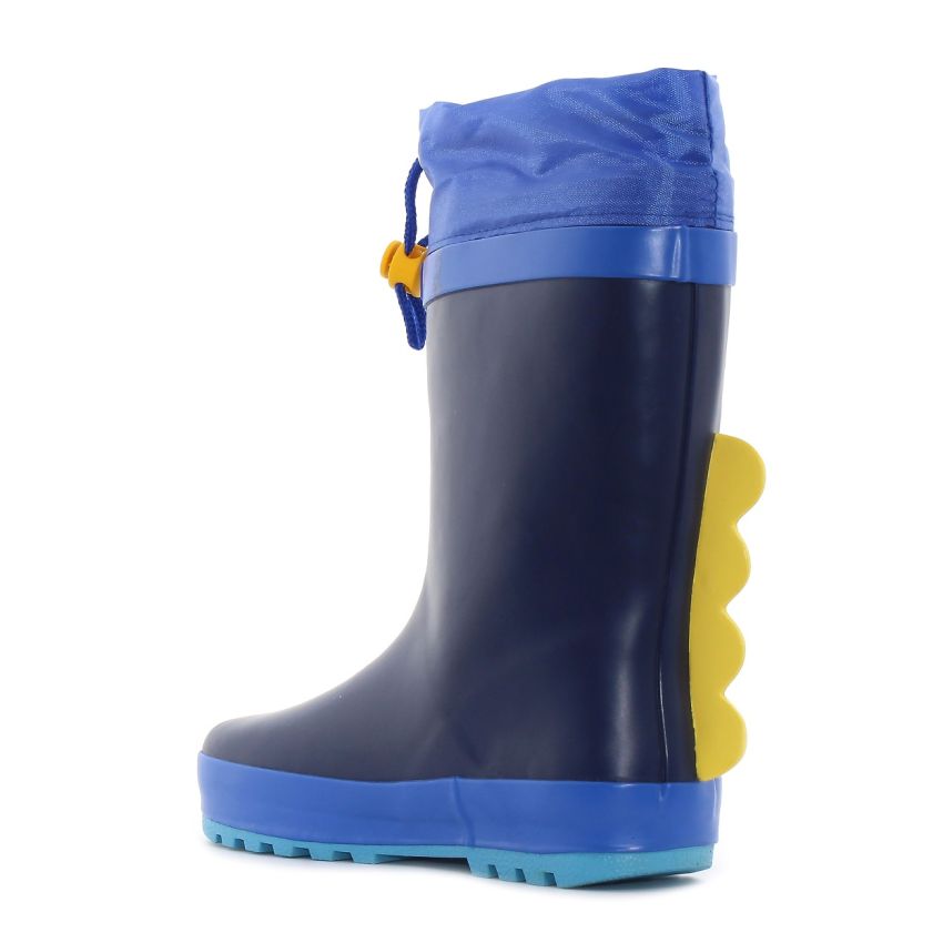 Wink - Aqqo - Dino sötétkék bélelt baba gumicsizma