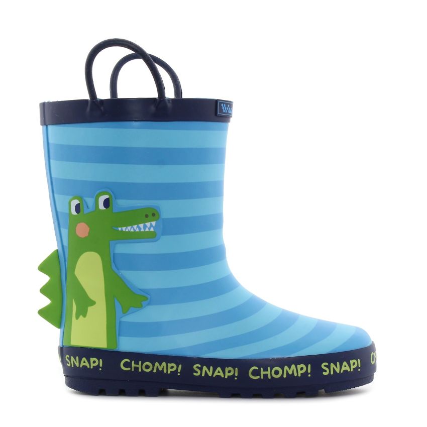 Wink - Aqqo - Aligator világoskék bélelt gyerek gumicsizma