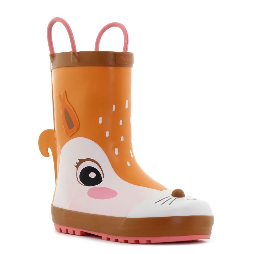 Wink - Aqqo - Őzike barna bélelt baba gumicsizma