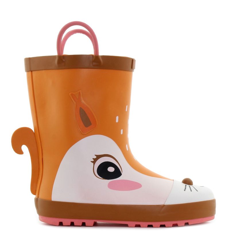 Wink - Aqqo - Őzike barna bélelt gyerek gumicsizma