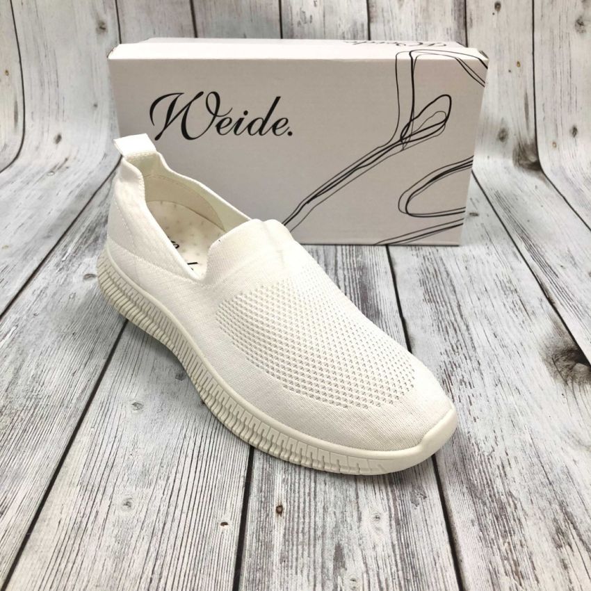 Weide Nia fehér női bebújós cipő