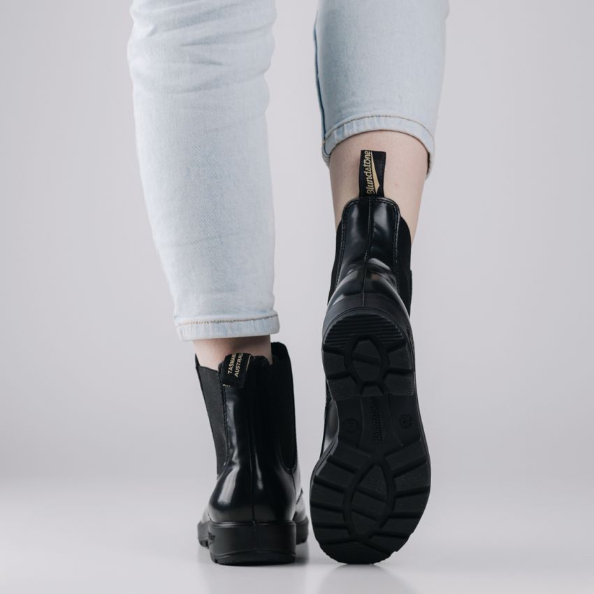 Blundstone fekete bőr bakancs