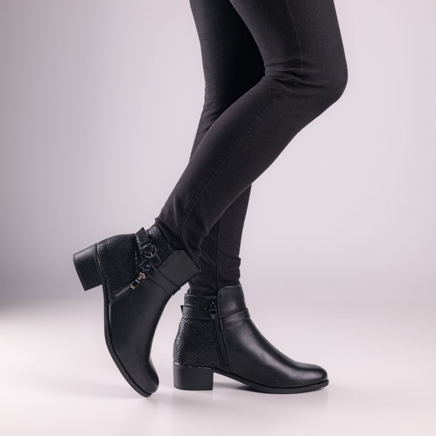 Borgo - Anna fekete női bokacsizma